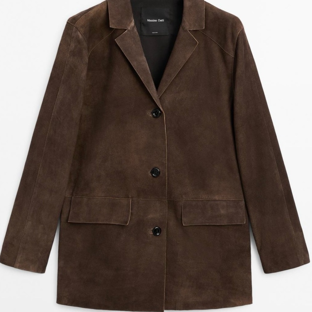 Massimo Dutti Brown Suede Women's Jacket